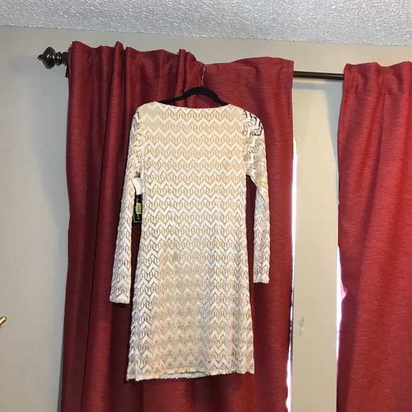 Jessica Howard Crewneck Sheath Gold /white - Picture 7 of 7